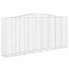 vidaXL Gabion b&aring;gformad 400x50x180/200 cm galvaniserat j&auml;rn
