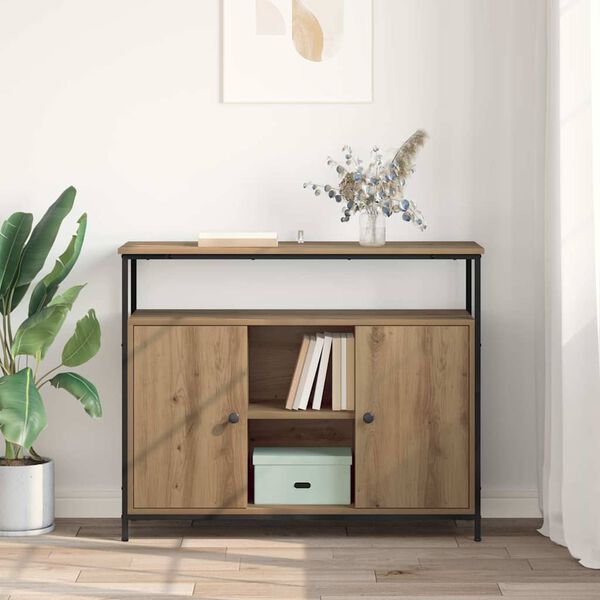 vidaXL Sideboard Artisan Ek 100 x 35 x 80 cm Konstruerat tr&auml;