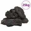 vidaXL Lavasten 25 kg svart 10-30 cm