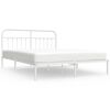 vidaXL S&auml;ngram med huvudgavel metall vit 180x200 cm