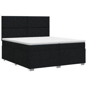vidaXL Kontinentals&auml;ng med madrass Svart 200 x 200 cm Tyg