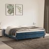 vidaXL Pocketres&aring;rmadrass medium m&ouml;rkbl&aring; 160x220x20 cm sammet