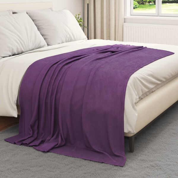 vidaXL Kastfilt Lila 200 x 150 cm Fleece