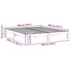 vidaXL S&auml;ngram utan madrass vit 180x200 cm massiv furu