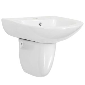 vidaXL Handfat Vit 52 x 45 x 49 cm Glaserad keramik