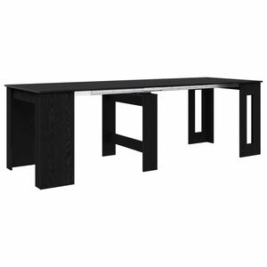 vidaXL Matbord 240 x 85 x 75 cm Konstruerat tr&auml; Svart ek Rektangul&auml;r