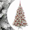 vidaXL Konstgjord julgran med kulor 150 cm 150 LED-lampor Varmvit