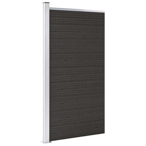 vidaXL Staketpanel WPC 95x186 cm svart