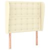 vidaXL S&auml;nggavel med kanter gr&auml;ddvit 93x23x118/128 cm konstl&auml;der