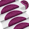 vidaXL Trappmattor 10 st 56x17x3 cm violett halvrunda