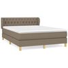 vidaXL Rams&auml;ng med madrass taupe 140x190 cm tyg