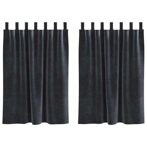 vidaXL Mörkläggningsgardiner 2 pcs Mörkgrå 140 x 140 cm Sammet