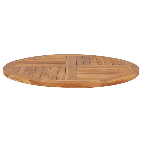 vidaXL Bordsskiva i massiv teak rund 2,5 cm 90 cm