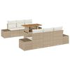 vidaXL Tr&auml;dg&aring;rdsoffset med lagring 7 pcs Beige Poly rattan