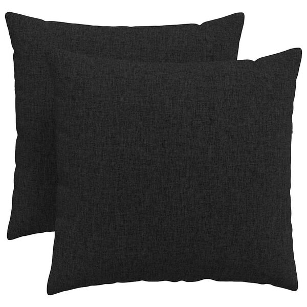 vidaXL Sofakuddar 2 pcs Svart 50 x 50 cm tyg