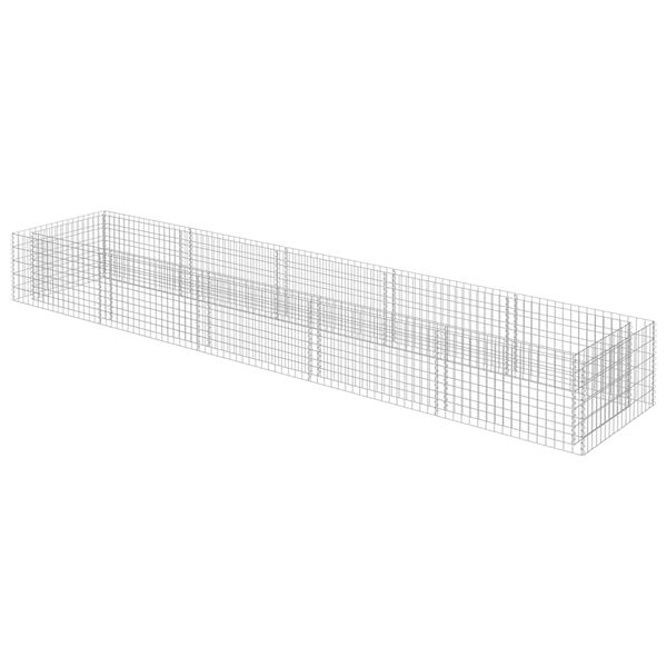vidaXL Planteringsgabion upph&ouml;jd galvaniserat st&aring;l 450x90x50 cm