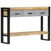 vidaXL Konsolbord 110x30x76 cm massivt grovt mangotr&auml;
