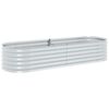 vidaXL Odlingsl&aring;da upph&ouml;jd galvaniserat st&aring;l 240x80x44 cm silver