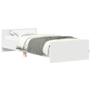 vidaXL S&auml;ngram vit 75x190 cm liten enkels&auml;ng konstruerat tr&auml;