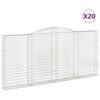 vidaXL Gabioner b&aring;gformade 20 st 400x30x180/200 cm galvaniserat j&auml;rn