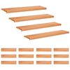 vidaXL Trapstegsmattor 16 st 120 x 30 x 2 cm Lack Massivt boktr&auml;
