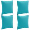 vidaXL Ryggkudde PUTTEN 4 st 100% Polyester Turkos 40 x 40 x 15 cm