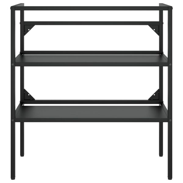 vidaXL Ram f&ouml;r tv&auml;ttst&auml;ll svart 79x38x83 cm j&auml;rn