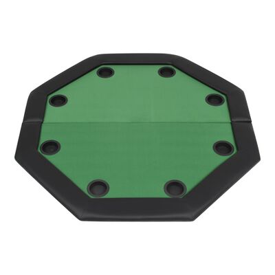 vidaXL Hopfällbart pokerbord 8 spelare åttkantigt 2-sidigt grönt