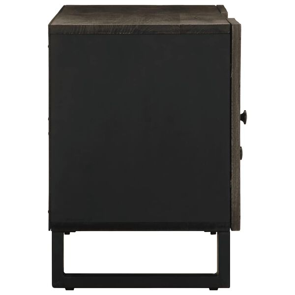 vidaXL Tv-b&auml;nk svart 105x33x46 cm massivt mangotr&auml;