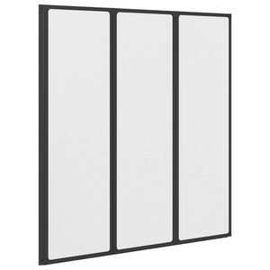 vidaXL F&auml;llbar duschv&auml;gg Svart och Full Frost 132 x 2 x 140 cm