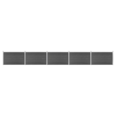 vidaXL Staketpaneler WPC 872x105 cm svart