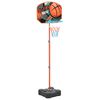 vidaXL Flyttbar basketkorg justerbar 109-141 cm