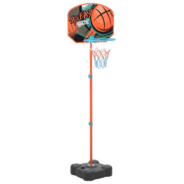 vidaXL Flyttbar basketkorg justerbar 109-141 cm
