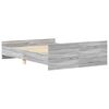 vidaXL Sängram med huvudgavel och fotgavel grå sonoma 140x200 cm
