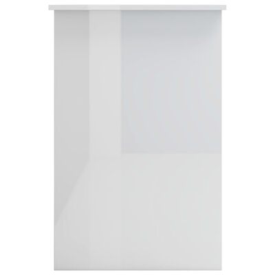 vidaXL Skrivbord vit högglans 100x50x76 cm spånskiva