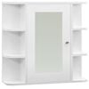 vidaXL Spegelsk&aring;p f&ouml;r badrum vit 66x17x63 cm MDF
