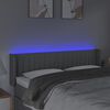 vidaXL S&auml;nggavel LED ljusgr&aring; 147x16x78/88 cm tyg