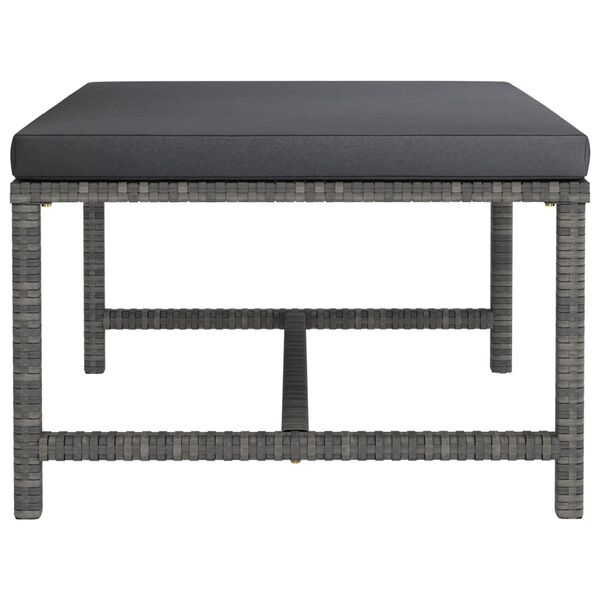 vidaXL Fotpall till modulsoffa med dyna grå konstrotting