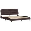 vidaXL Bed Frame without Mattress "Hvar" Dark Brown 180x200 cm Fabric