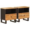 vidaXL S&auml;ngsk&aring;p 2 st Brun 40 x 33 x 46 cm Massivt mangotr&auml;
