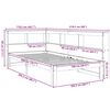vidaXL S&auml;ng med bokhylla utan madrass vaxbrun 100x200 cm massiv furu
