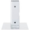 vidaXL Stolpbaser fyrkant 4 st silver 51x51 mm galvaniserat stål