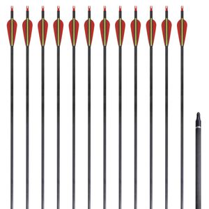 vidaXL Pilar f&ouml;r recurveb&aring;ge standard 30" 0,76 cm kolfiber 12 st