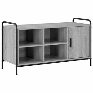 vidaXL Skosk&aring;p 100 x 39,5 x 55,5 cm Konstruerat tr&auml; Gr&aring; Sonoma