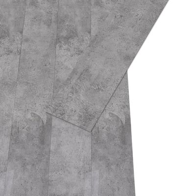 vidaXL PVC-golvbrädor 5,02 m² självhäftande 2 mm cement brun