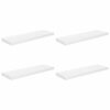 vidaXL Sv&auml;vande v&auml;gghyllor 4 st vit h&ouml;gglans 80x23,5x3,8 cm MDF