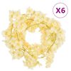 vidaXL Blomstergirlanger 6 st champagne 180 cm