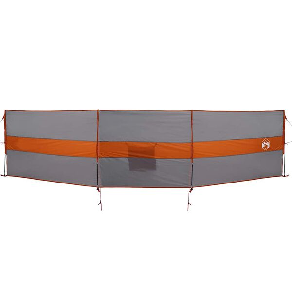 vidaXL Vindskydd för camping grå och orange 490x123 cm vattentät