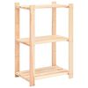 vidaXL F&ouml;rvaringshylla 3 hyllplan 60x38x90 massiv furu 150 kg
