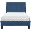 vidaXL Bed with Mattress "Hanko" Blue 90x190 cm Fabric